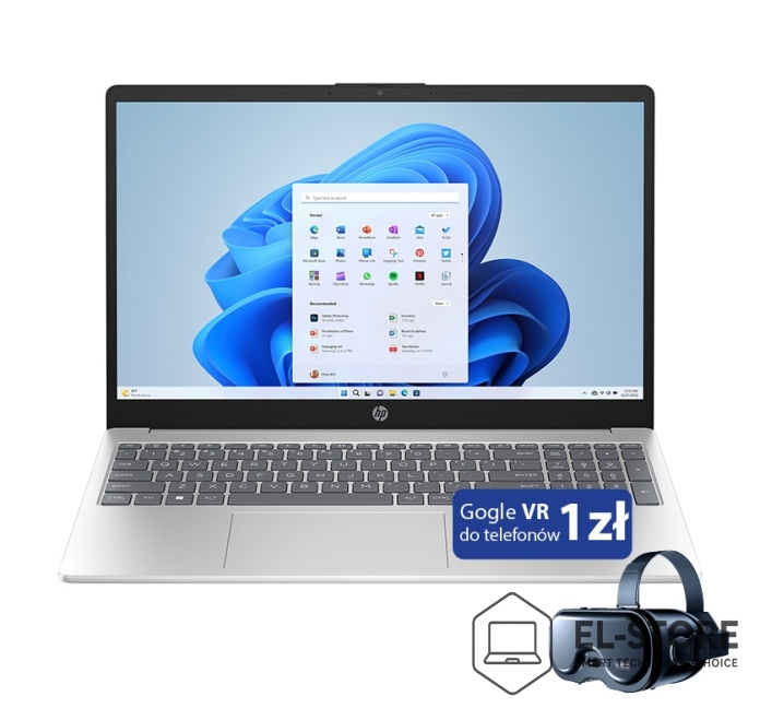 Srebrny laptop HP 15-FC0041 – idealny prezent na Komunię 2026.